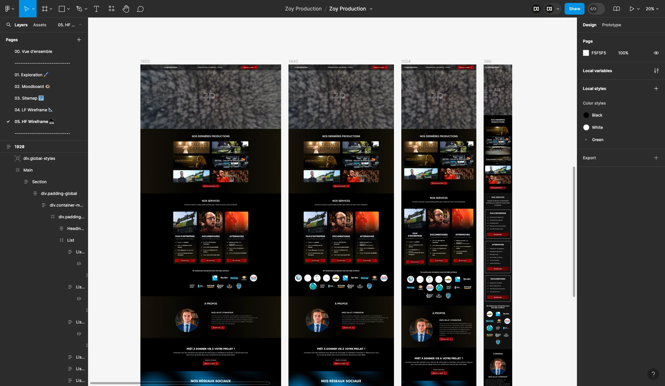 Screenshot of Figma designer with a dark background